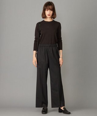 ICB 【洗える】エクストラファインメリノ クルーネックプルオーバー バーントブラウン系