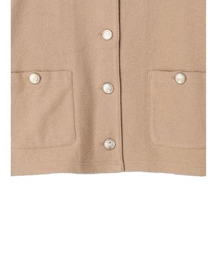 earth music&ecology 金釦スラブカーディガン Beige