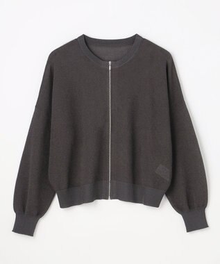 ANY L ニットブルゾン スレート