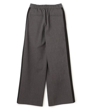 UNFILO 【セットアップ着用可】マイビューティ 側章ワイドパンツ チャコール