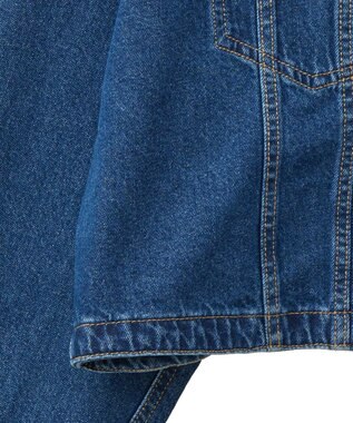 earth music&ecology ノーカラーデニムジャケット Indigo