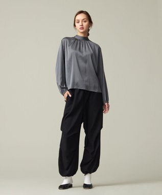 J.PRESS YORK STREET 【WOMEN】ジャージライクツイル ジョグパンツ ブラック系