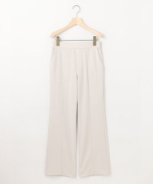 組曲 S スタイルアップジャージー フレアパンツ グレージュ系