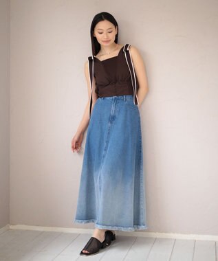 Green Parks ・ｓｗｉｎｇ　ｂｙ　ショルダーリボンノースリーブ Black