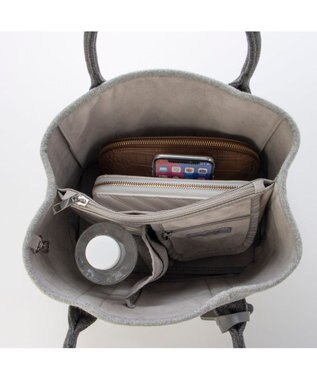 UNBILLION カシュカシュ cachechche / メルトン風パーテーショントート ダークグレー