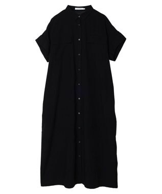 AMERICAN HOLIC 接触冷感＋ＵＶカットＷポケットシャツワンピース Black