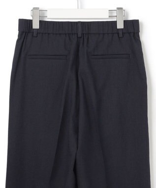 23区 【セットアップ対応/防シワ性/洗える】アイアスマットストレッチ セミワイド パンツ ネイビー系
