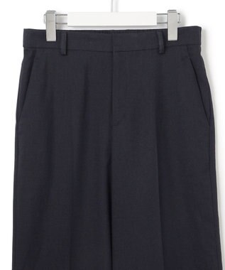 23区 【セットアップ対応/防シワ性/洗える】アイアスマットストレッチ セミワイド パンツ ネイビー系