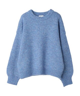 earth music&ecology ファンシーヤーンメランジプルオーバー Blue