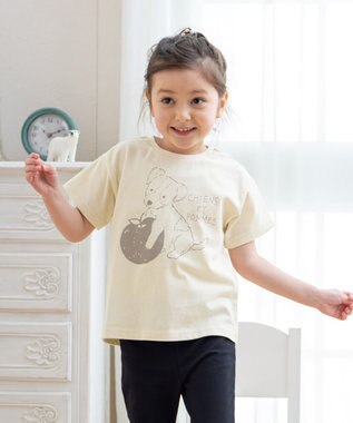 ANY KIDS オーガビッツアニマルTシャツ エクリュ（いぬ）