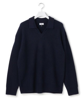 J.PRESS YORK STREET 【UNISEX】ウールカシミヤ スキッパーニットポロシャツ