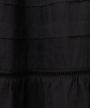 23区 【洗える】ブロドリーダンテル ティアードスカート ブラック系