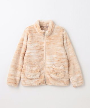 ANY KIDS ネコポケットボアブルゾン 茶トラ