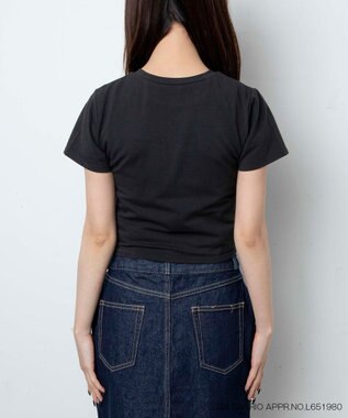 WEGO 【サンリオ】HELLOKITTYコラボラインストーンワンポイントT ブラック