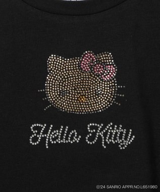 WEGO 【サンリオ】HELLOKITTYコラボラインストーンワンポイントT ブラック
