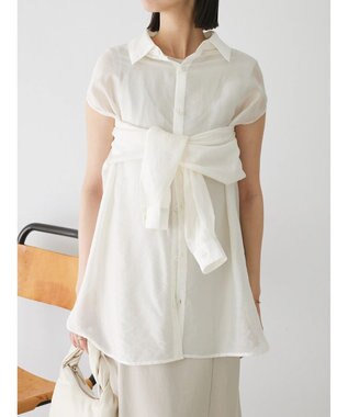 Green Parks ショルダースリット２ＷＡＹシャツ Off White