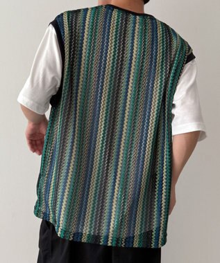 WEGO アンサンブルメッシュベスト 柄1