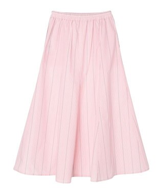 Green Parks ストライプフレアスカート Pink