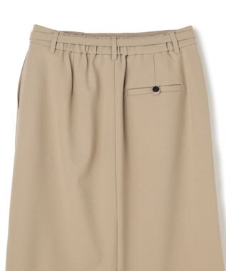 UNFILO L ウールライク Iラインスカート ベージュ