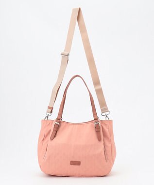 Y'SACCS ポーチ付きドットジャカードトート ピンクベージュ