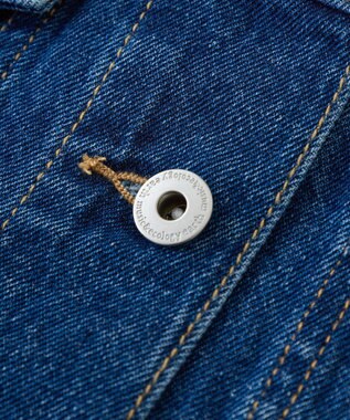 earth music&ecology ノーカラーデニムジャケット Indigo