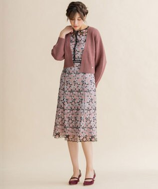 WEB限定】【TOCCA LAVENDER】Flower Bouquet Embroidery Dress ドレス 