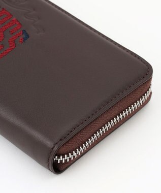 J.PRESS MEN 【MORPHO×J.PRESS】オーセンティックレジメンタル ハニーセル長財布(Ｌ字ラウンドファスナー) ダークブラウン系