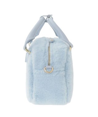 Maison de FLEUR 【限定カラーあり】フェイクファーラウンドバッグ Blue