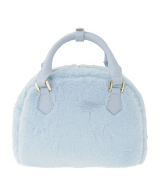Maison de FLEUR 【限定カラーあり】フェイクファーラウンドバッグ Blue
