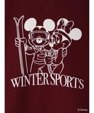 Green Parks Ｄｉｓｎｅｙ／裏起毛フロッキープリントスウェットII Bordeaux