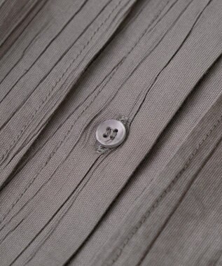 earth music&ecology 【接触冷感】裾ドロストフレンチスリーブシャツ Brown