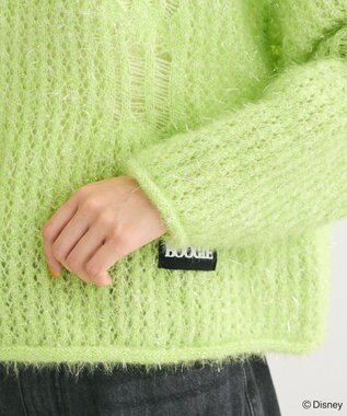 Green Parks ナイトメア／ラメメッシュニットプルオーバー Green