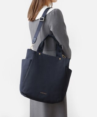 TOCCA 【撥水・A4サイズ対応】ALINE NYLONTOTE M  ナイロントートバッグ ネイビー系
