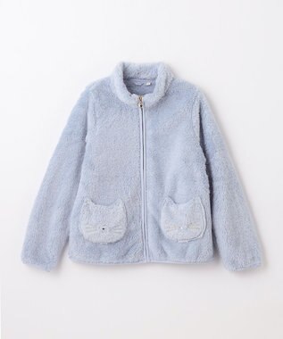 ANY KIDS ネコポケットボアブルゾン サックスブルー