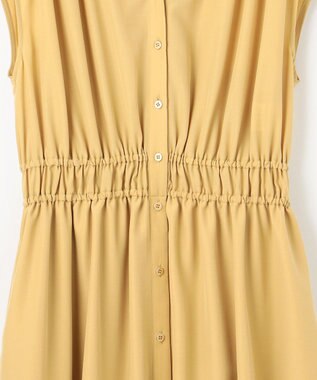 ANY SIS S 【洗える】フロントボタンギャザー ワンピース マスタード