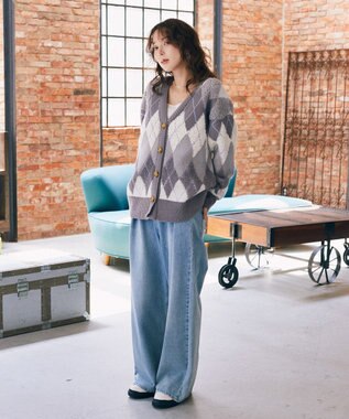 earth music&ecology タックホックデニムパンツ Light Indigo