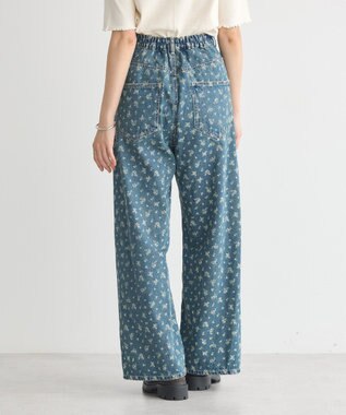 earth music&ecology タックホックデニムパンツ Flower