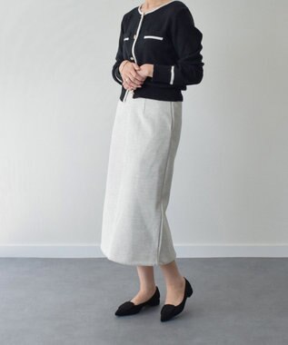 INTER-CHAUSSURES 【FABIO RUSCONI】ローヒールポインテッドトウパンプス ブラックスウェード