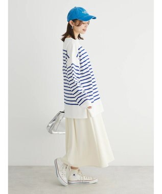 Green Parks 〈選べるきれシル〉フレアロング丈スカート Ivory