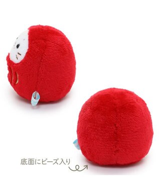 Mother garden しろたん だるま マスコット 《寿赤だるま》 8cm 単品 寿赤