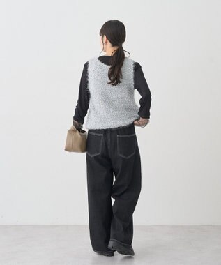 earth music&ecology タックホックデニムパンツ Black