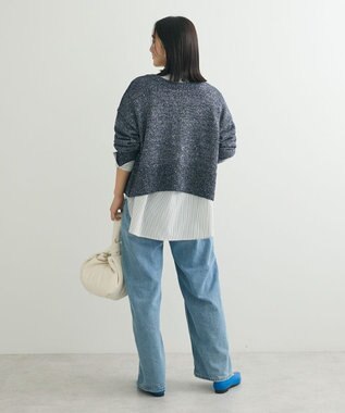 Green Parks ２ｗａｙ　スパンコールニットプルオーバー Navy