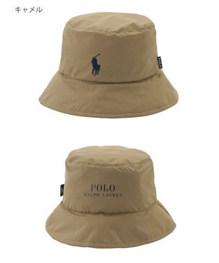 MOONBAT POLO RALPH LAUREN レインハット POLO PONY 撥水 ポケッタブル キャメル
