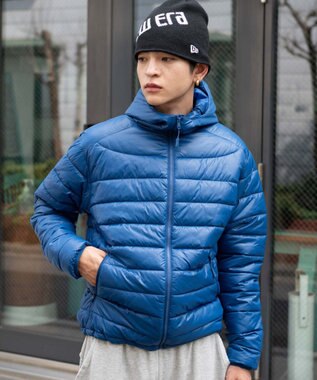 WEGO 【ユニセックス着用ITEM】コンパクトフィットパファーフーディー ブルー