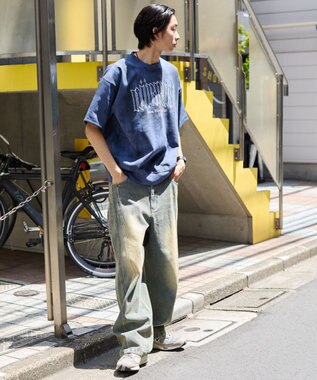 WEGO 【ユニセックス着用ITEM/MLサイズ展開】スノーパターンポンチT（SS） ブルー