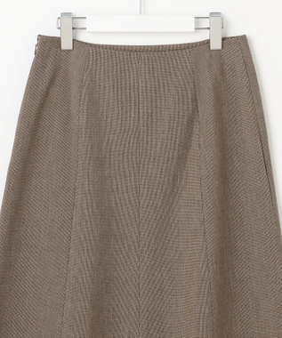 J.PRESS LADIES L 【洗える】T/Rアルガンシルク フレア スカート ブラウン系