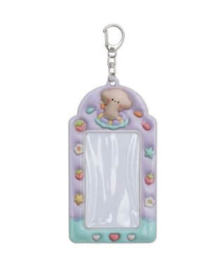 WEGO 【痛バ＆推し活グッズ】ぷっくりアニマルカードホルダーキーホルダー パープル