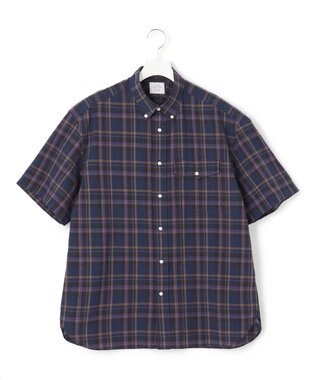 J.PRESS YORK STREET 【UNISEX】マドラスチェック ボタンダウンシャツ ネイビー系4