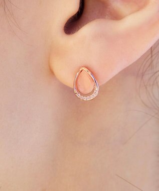Tiaclasse 【金属アレルギー対応】ティアドロップピアス ピンクゴールド