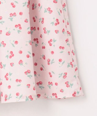 ANY KIDS 【洗濯機可能】オンオフショルダーワンピース ピンク×フルーツ